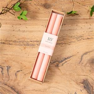 Aud Coral Blush 10" S/2 Taper Candles