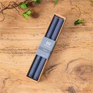 Aud Deep Blue 10" S/2 Taper Candles