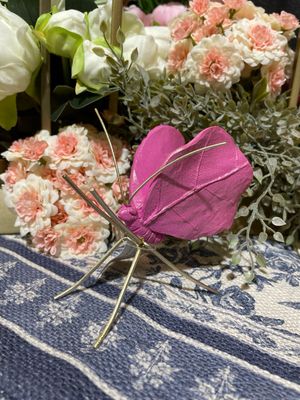 Reg 2 Styles Hot Pink Pearlized Butterfly