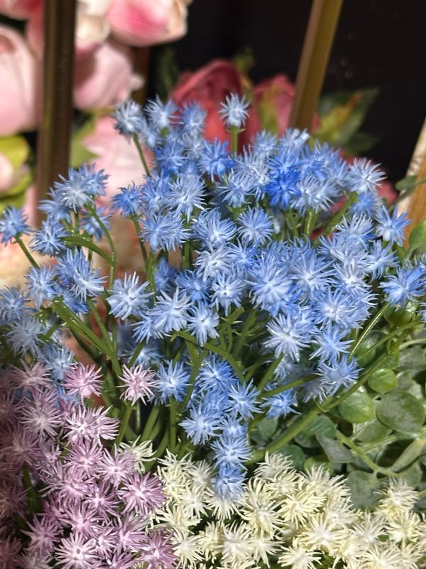 Reg Blue ST Baby Breath Bush 15"