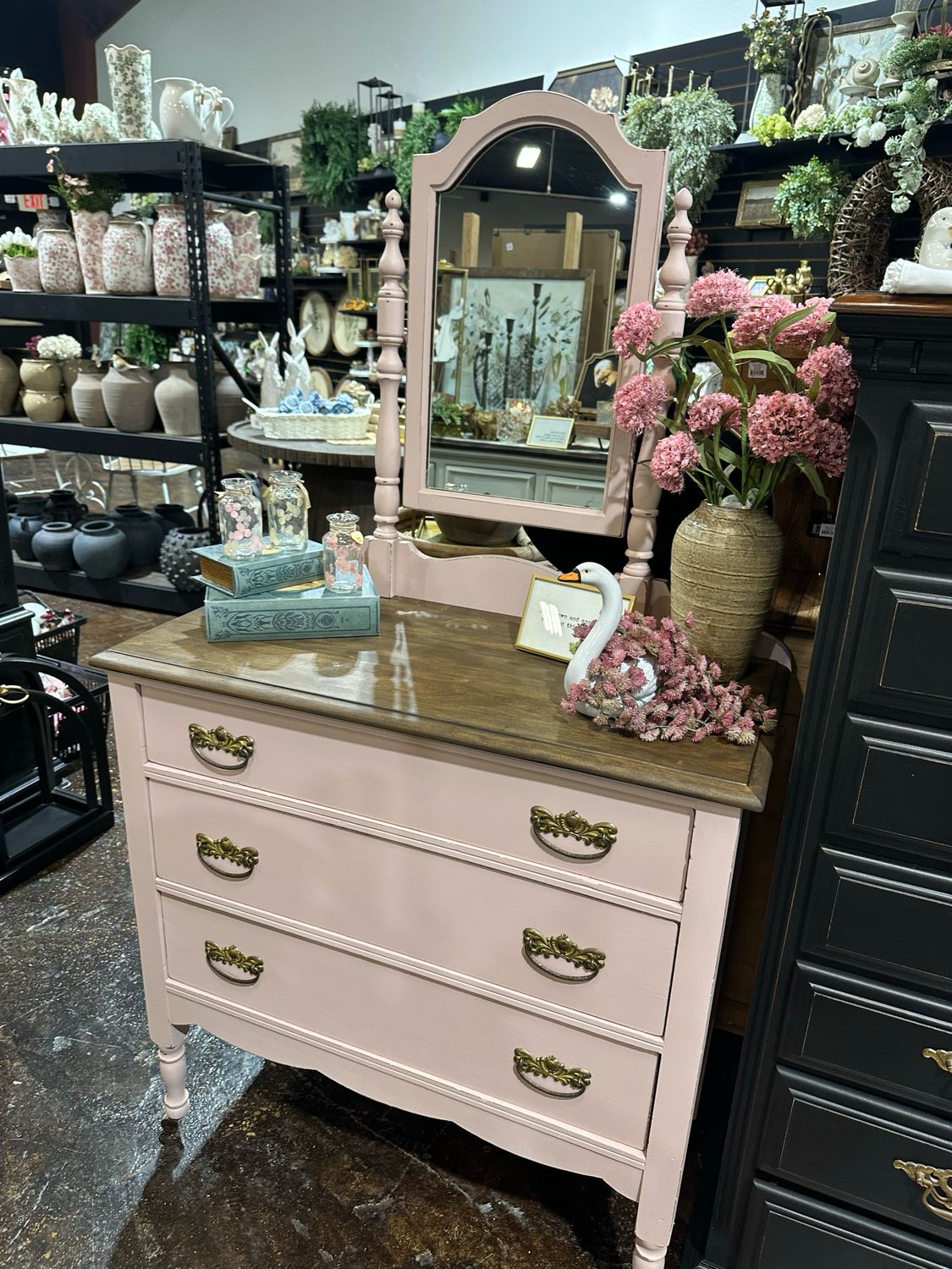 VV Tea Rose mirror Chest 34.5x17x35