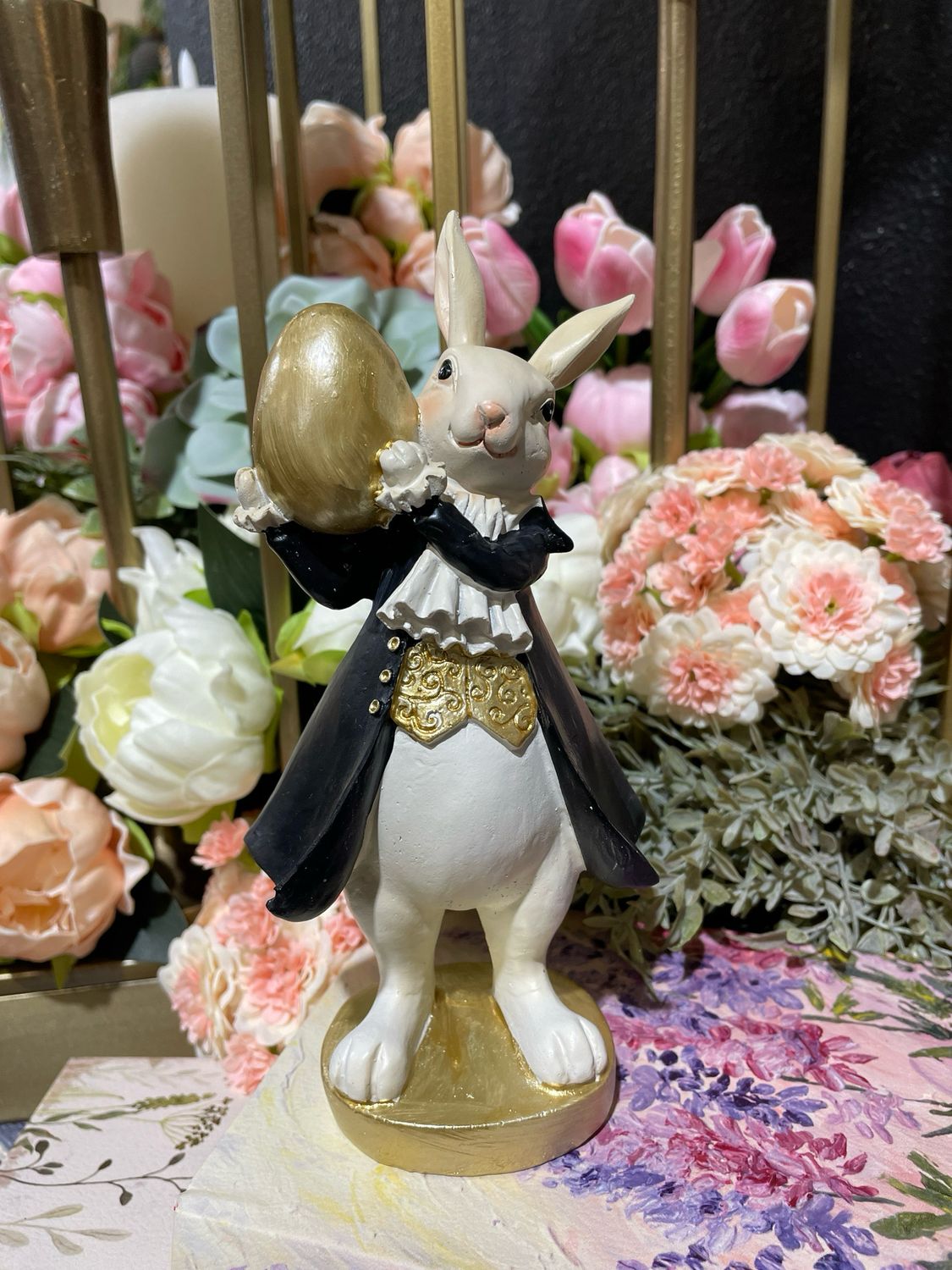 Reg Gold Egg Bunny 8"