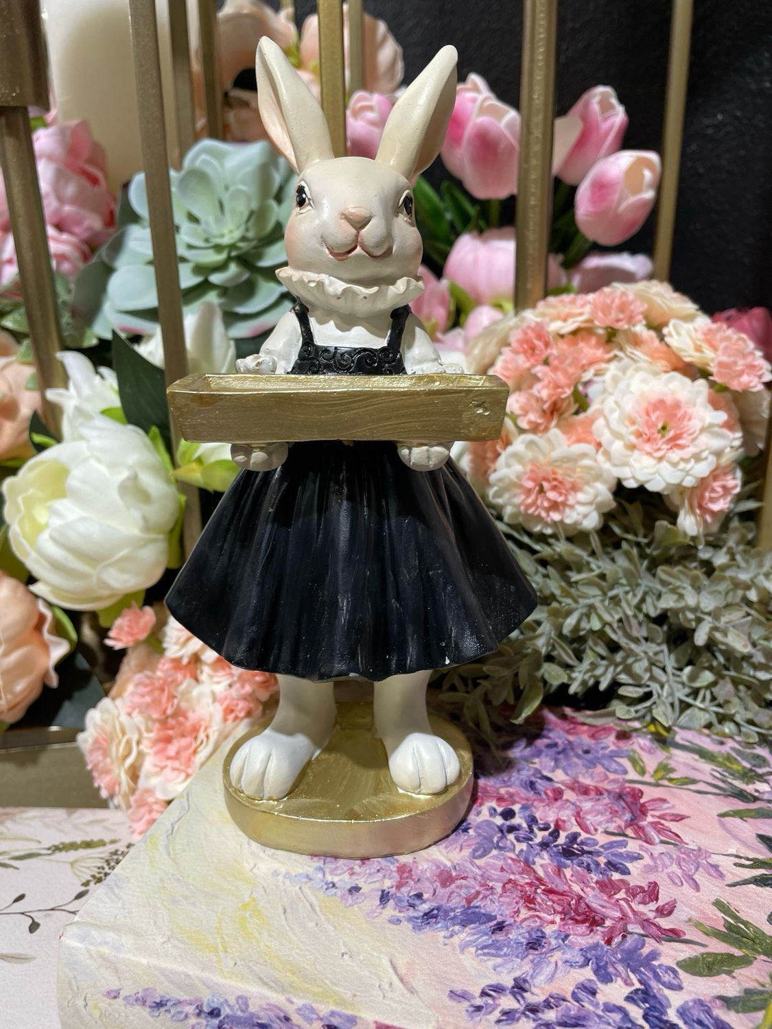 Reg Gold Tray Bunny 8"