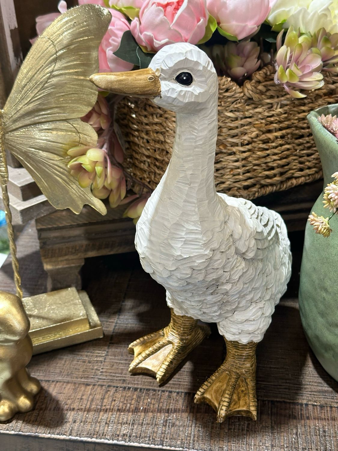 Fan 12" Cream Duck