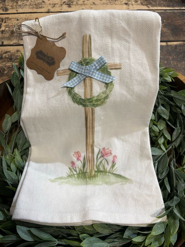 MP Easter Cross Wreath Towel
