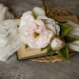 Rag 20.5" Soft Pink Peony Spray