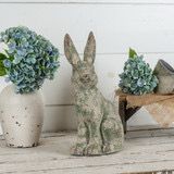 Rag 17.75" Aged Green Garden Bunny