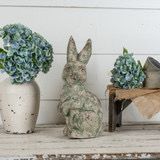 Rag 16.75" Aged Green Garden Bunny