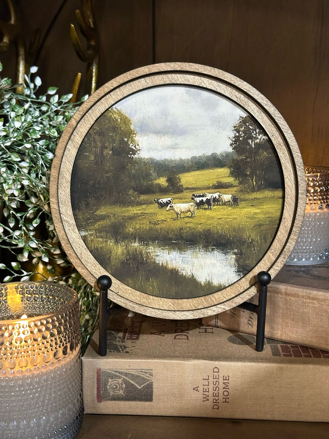 Red 8" R Green Pasture Art