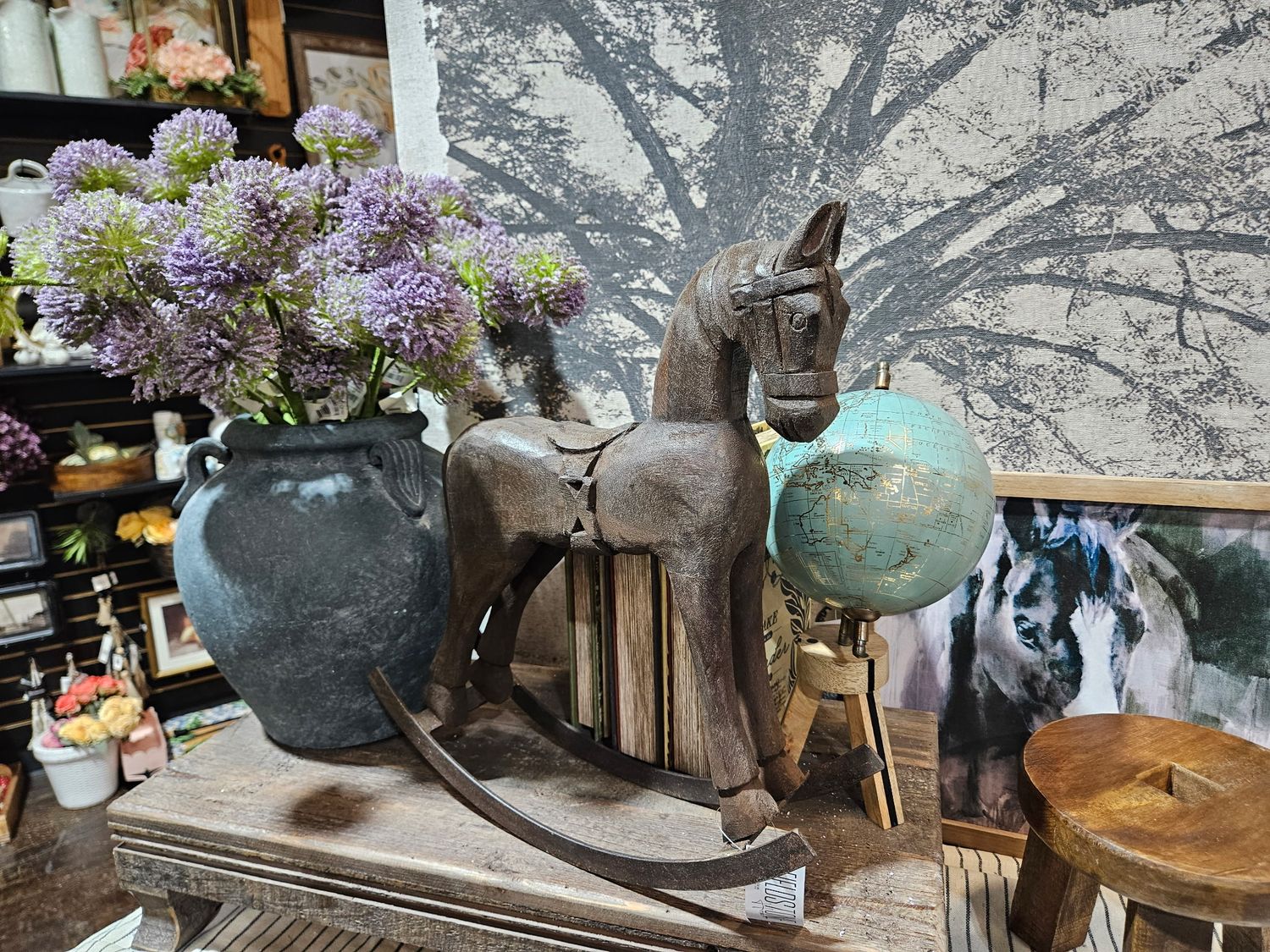 WTC Wood Rocking Horse 16x15x4.25