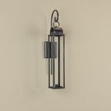 Rag Black Taper Candle Lantern w Bracket 25"