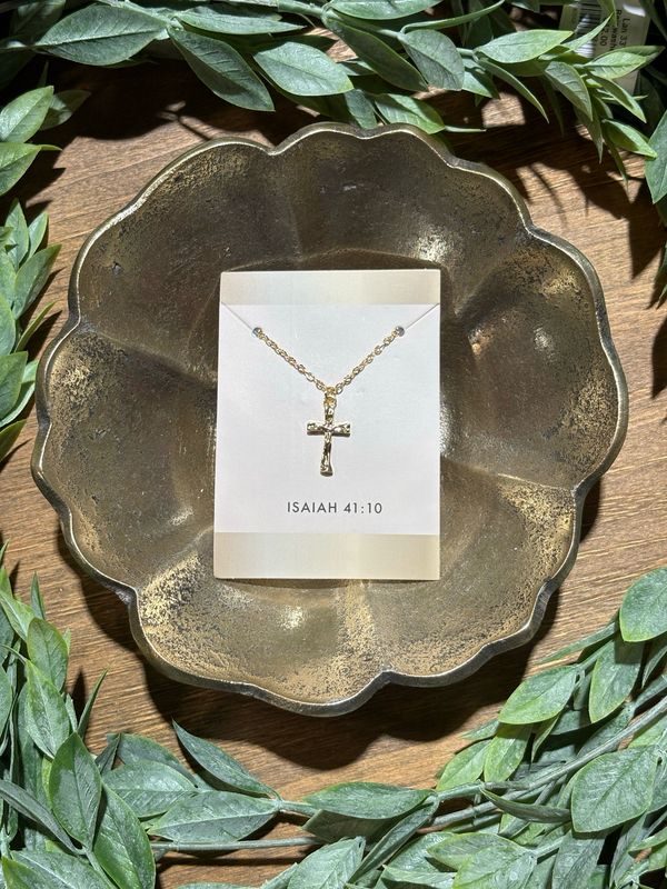 FW Isaiah 41:10 Necklace Cross