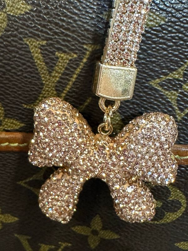 Yng Champagne Bejeweled Purse Charm