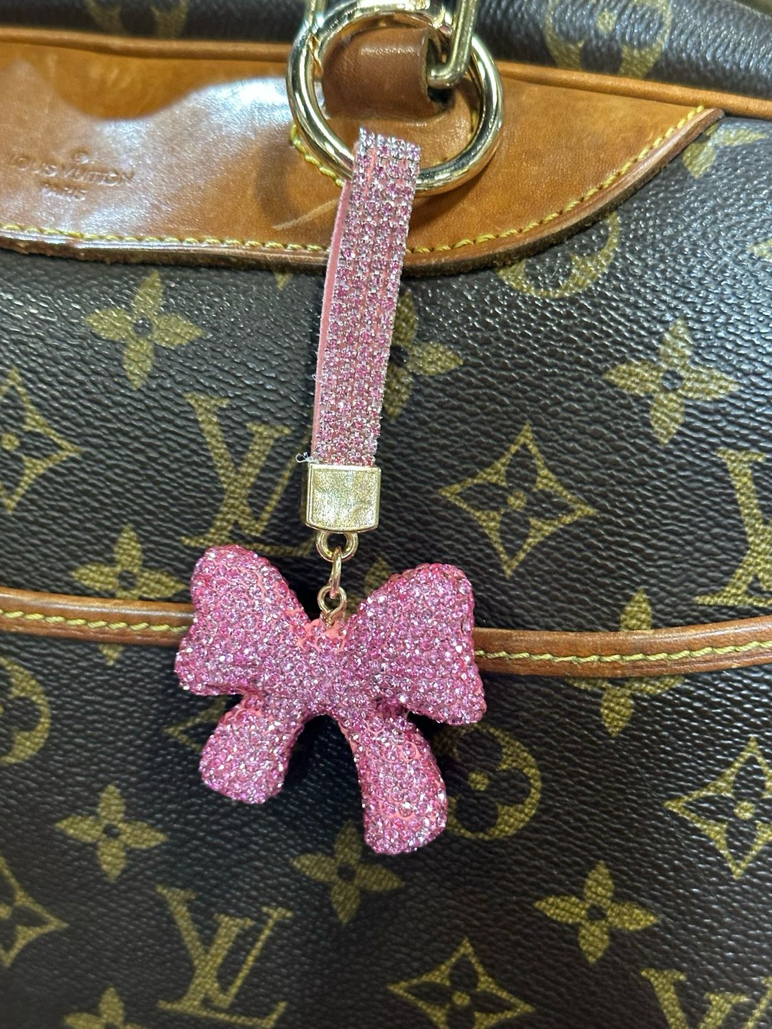 Yng Pink Bejeweled Purse Charm
