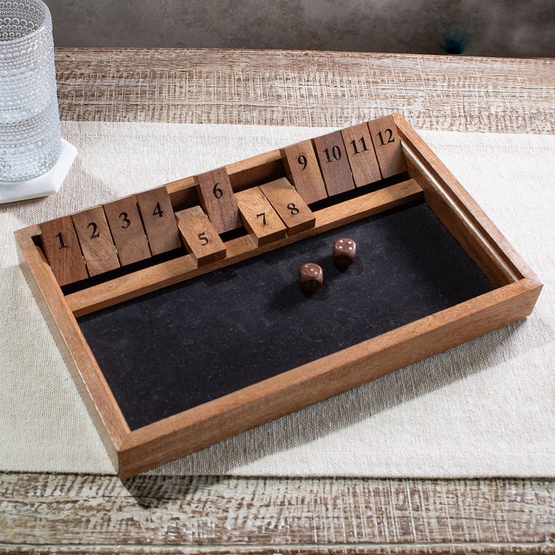 PDG 14" Shut The Box Game Mango Wood