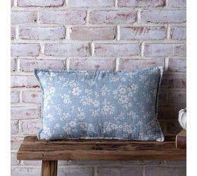 PDG 14x20 Lt Blue Poppy Pillow