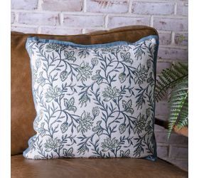 PDG 18" Steel &amp; Green Lotus Pillow