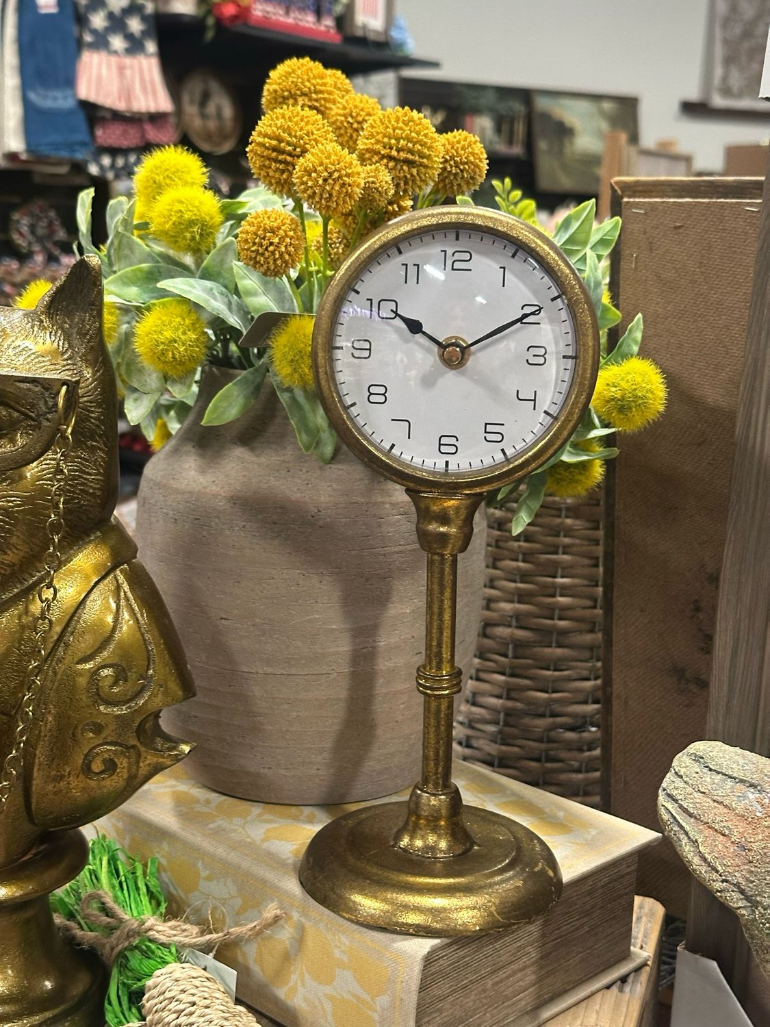 AB 12" Gold Table Clock