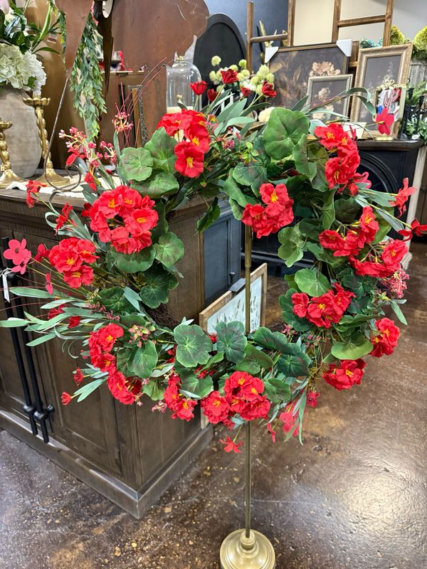 Fan 26" Red Begonia Wreath