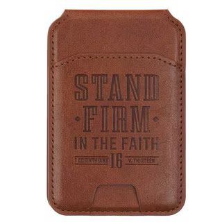 CAG Stand Firm Phone Wallet Magnetic Leather Brown