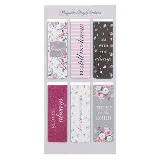 CAG Pink Roses Magnetic Bookmarks