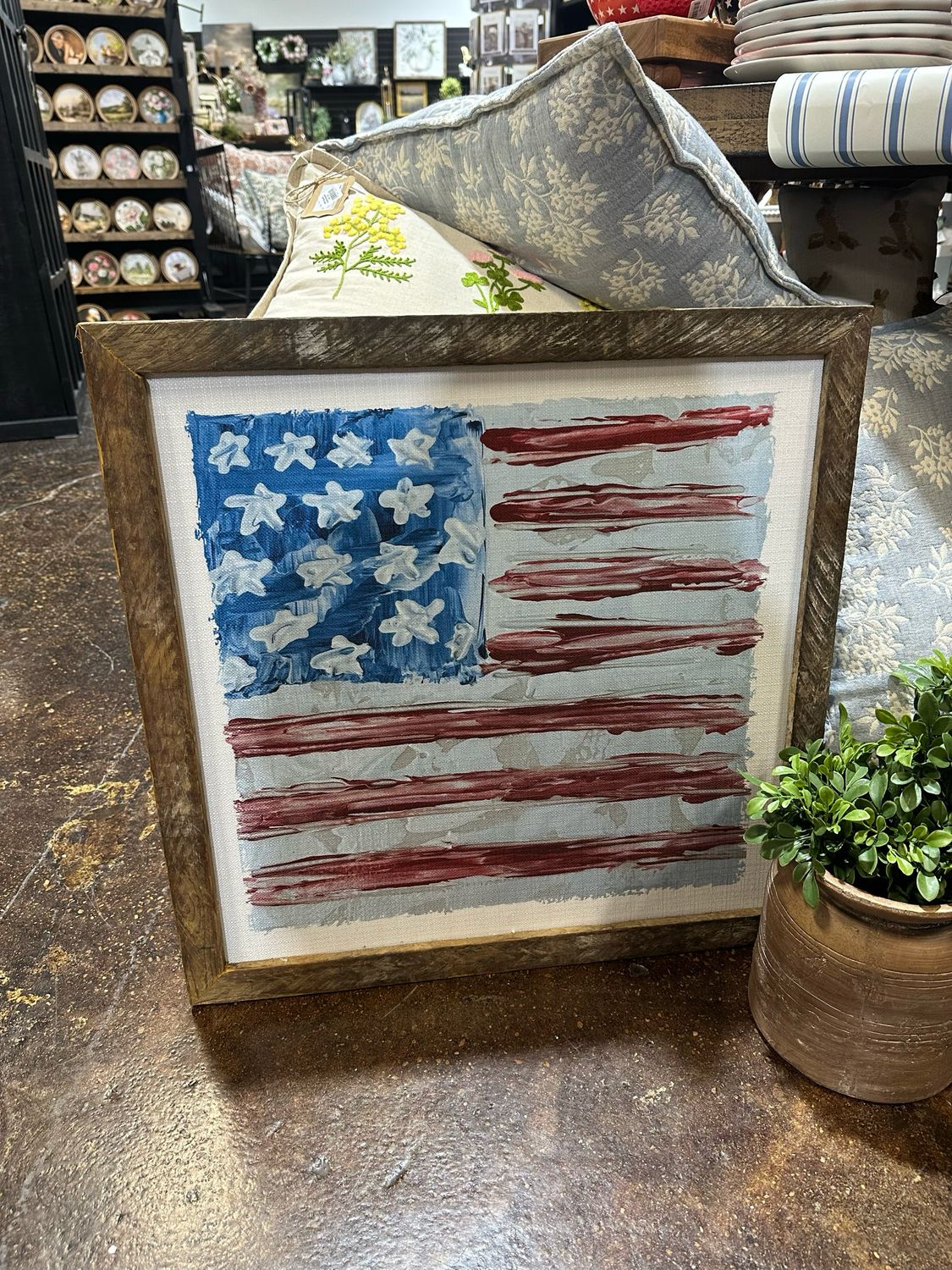 SCM 24x24 Ga Flag Framed