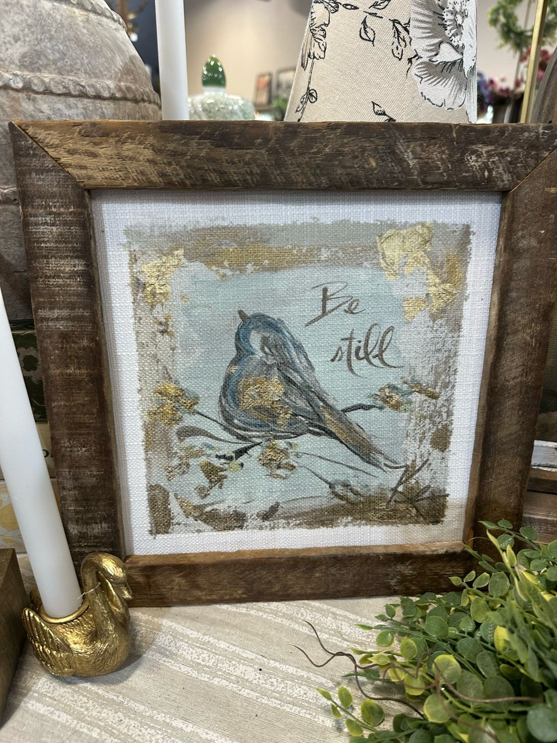 SCM 18x18 Gold Be Still