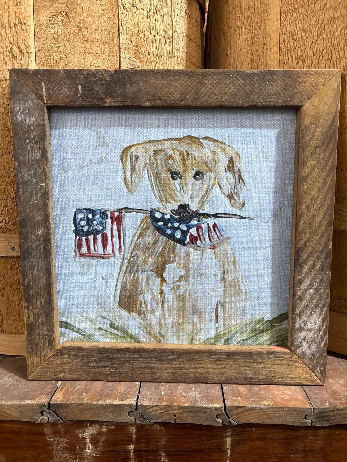 SCM 12x12 Dog W Flag