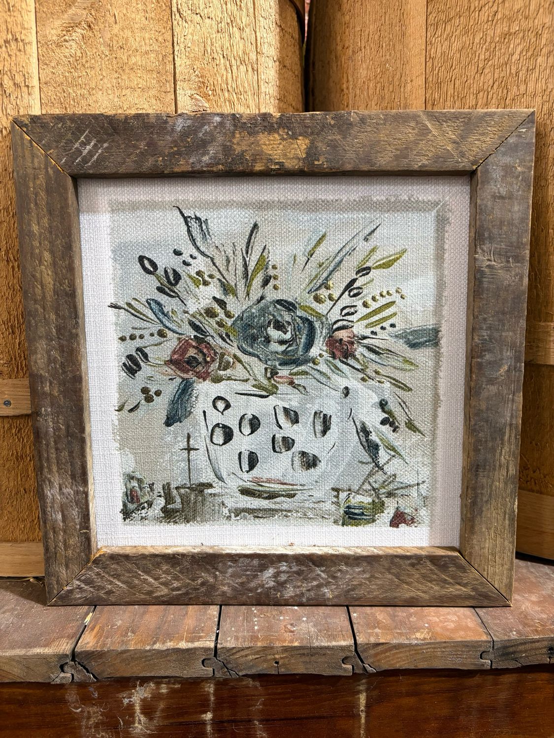 SCM 12x12 Dark Bl Flowers