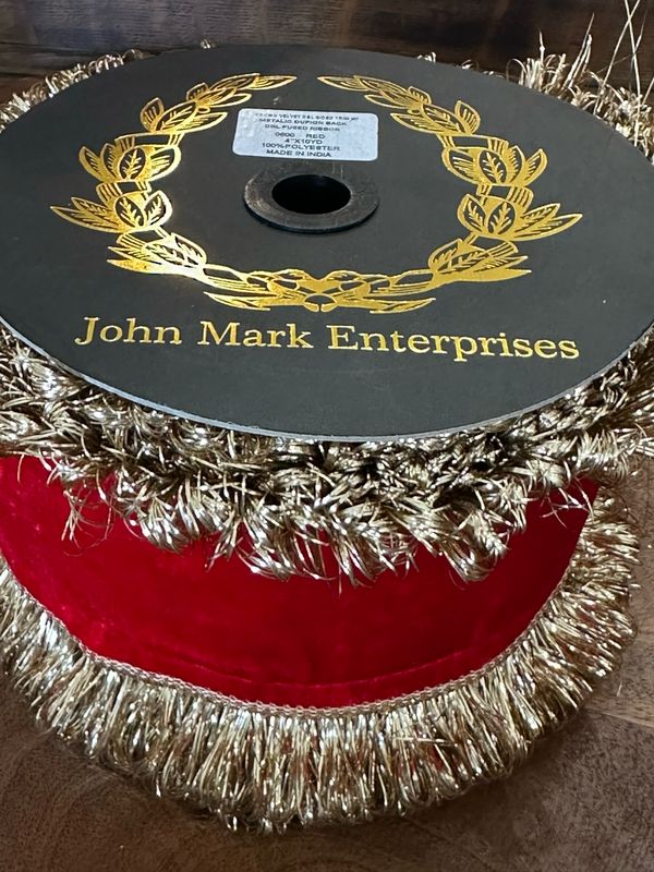 JME Red Vel DBL Trim Gold 4x10