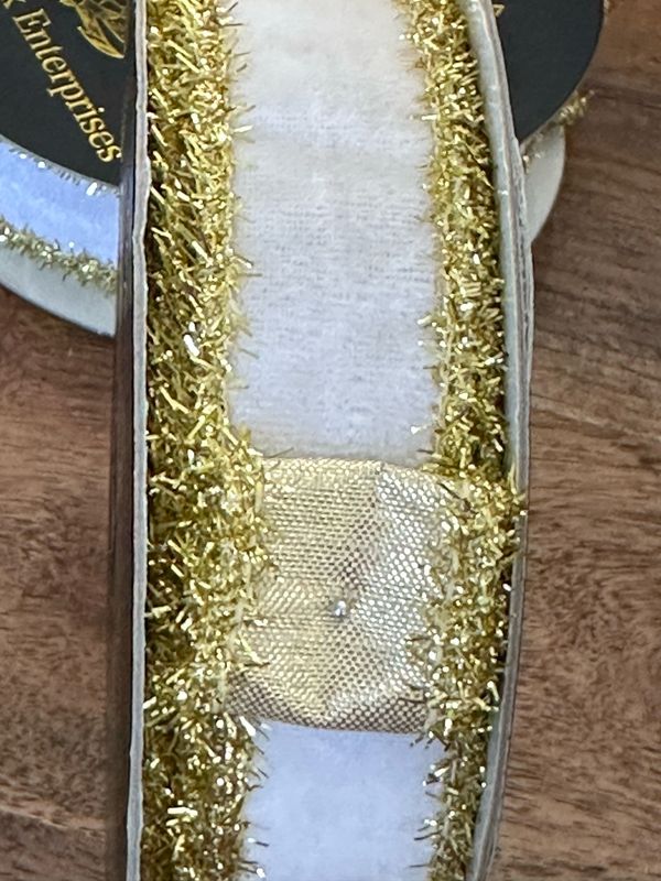 JME Velvet Tinsel Edge White 1x10