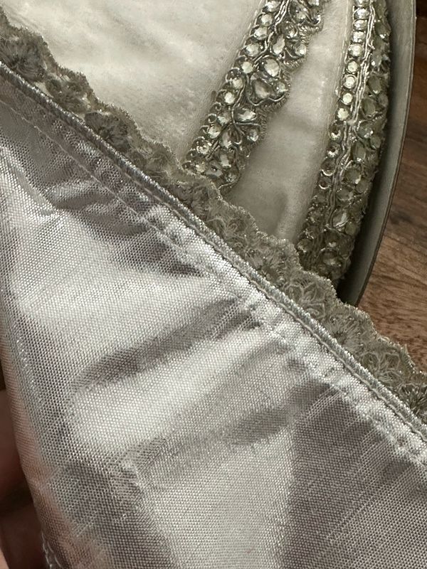 JME Wt Met Silver Jeweled 4x5