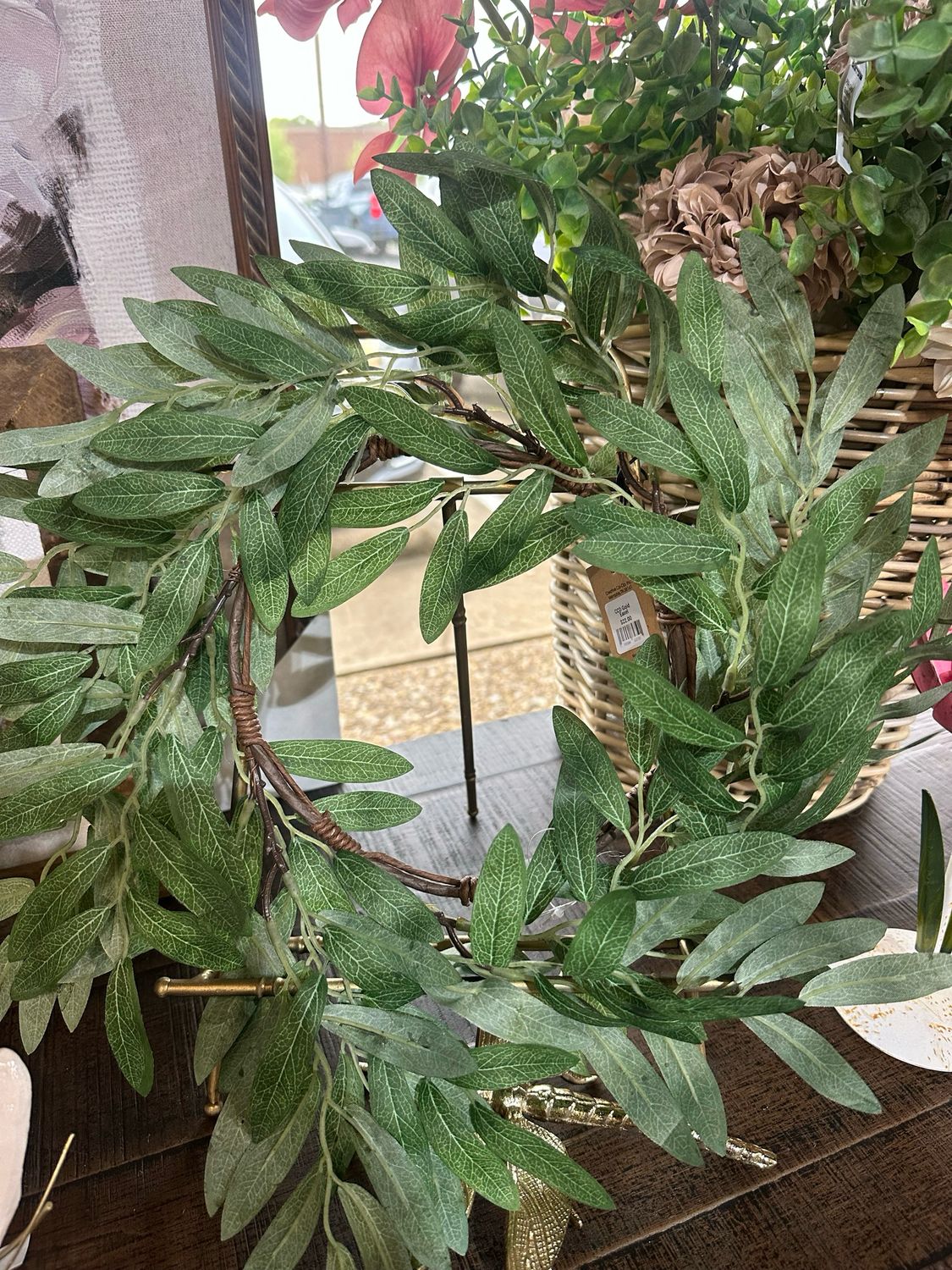 Imp 16" Olive Leaves Wreath (6.5" Inner)