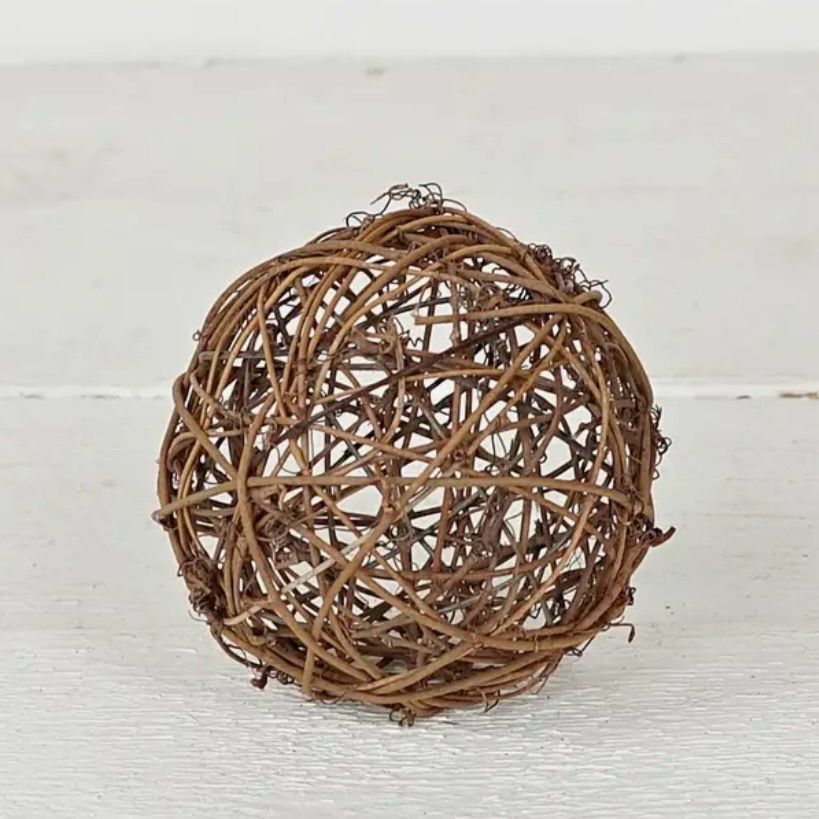 Imp 4" Grapevine Twig Ball Brown