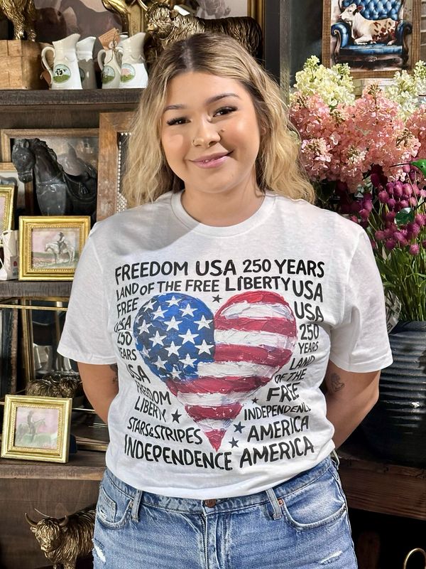 JC Sm Freedom USA White Tshirt