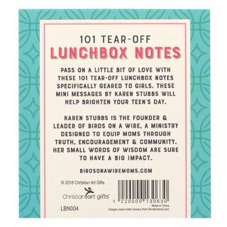 CAG Girls Lunchbox Notes