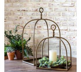 PDG Sm Ant Brass Iron Displayer 15.5x7x11.5