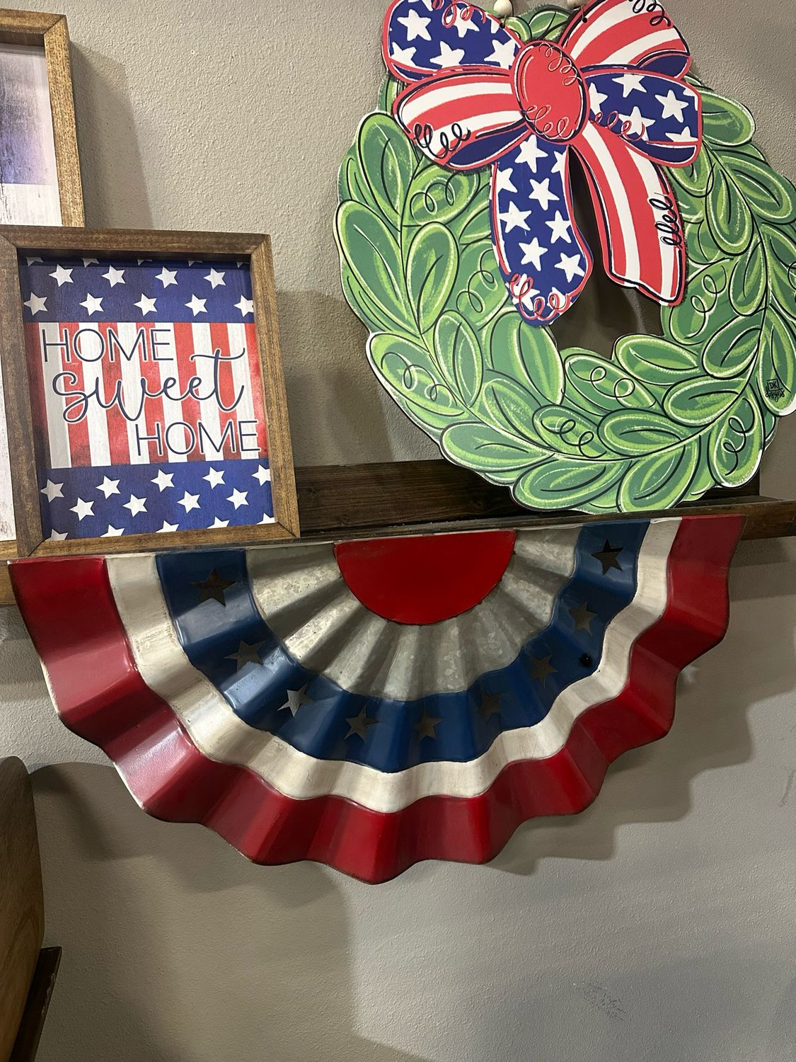 Rag 24.5" Metal Americana Bunting