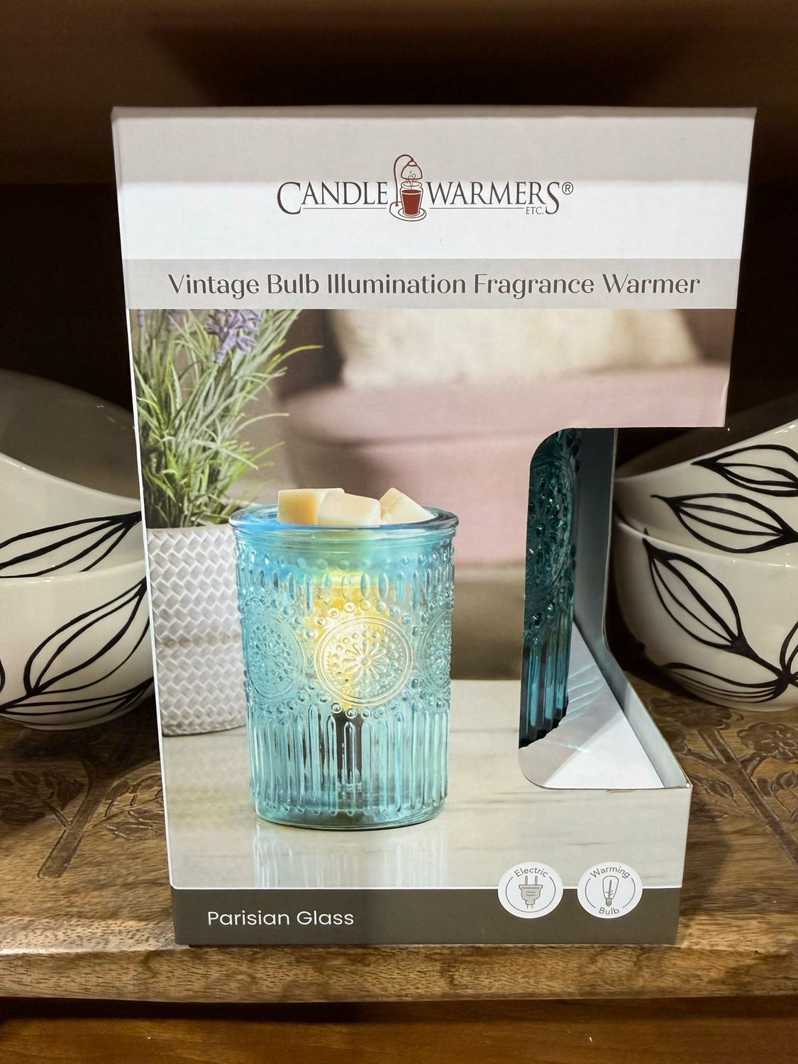 PT Vintage Teal Parisian Glass Warmer