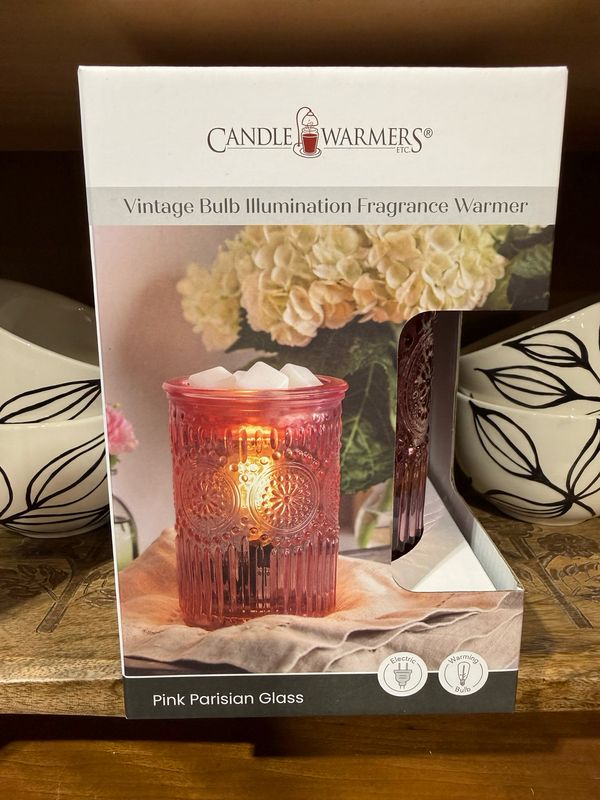 PT Vintage Pink Parisian Glass Warmer