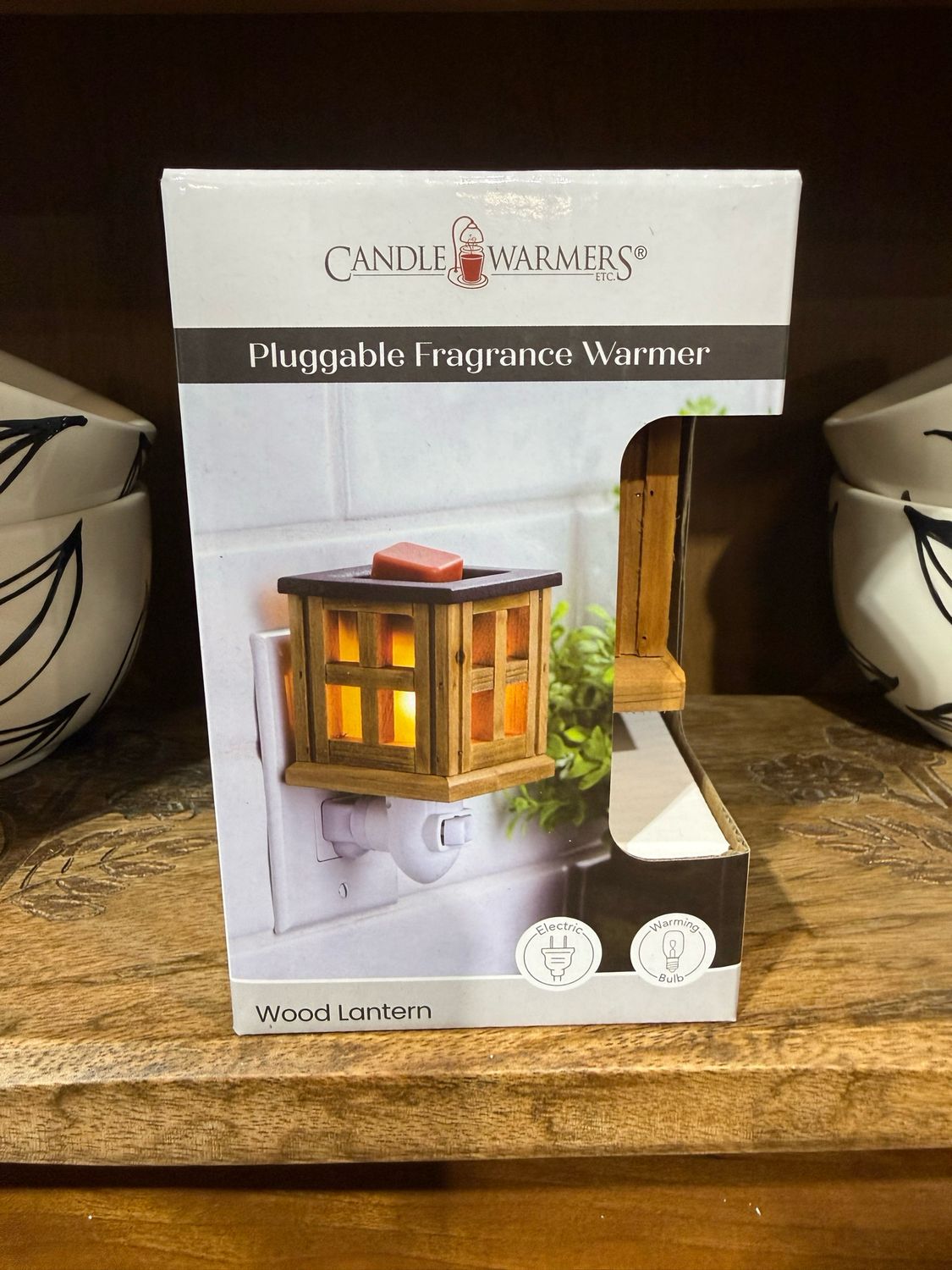 PT Wood Lantern Pluggable Warmer