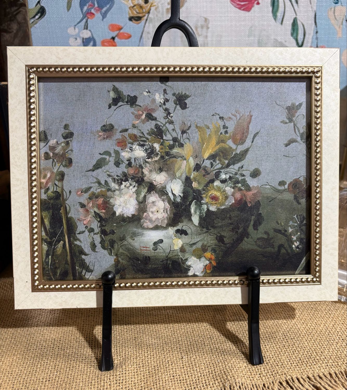 PLH 9x7 Blue Still Life with Flowers