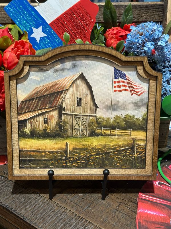 Red 10x9 Patriotic Homestead