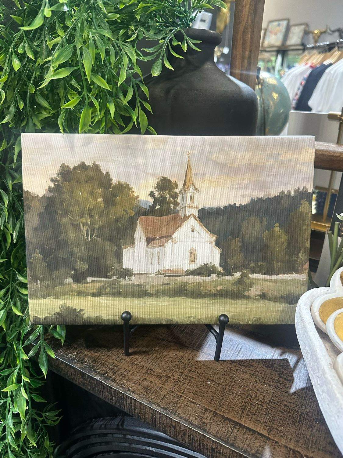 Red Canvas 8x12 White Church