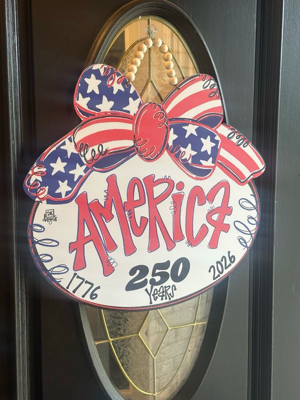 DKD America Bow 250th Door Hanger 22.75x23