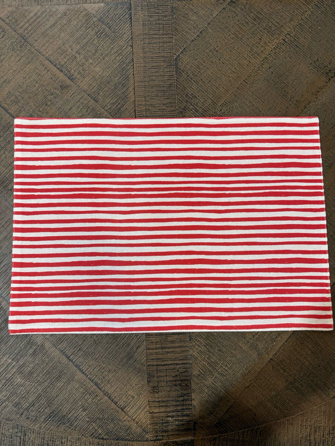 Tab Red White Stripe Placemat Daisy Mae 13x19