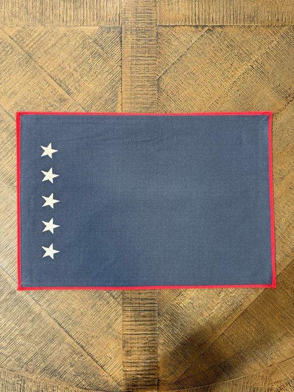 Tab Stars Embroidered Placemat 13x19