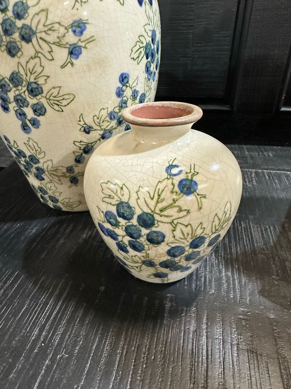 AB Vase Blueberry Motif 5"