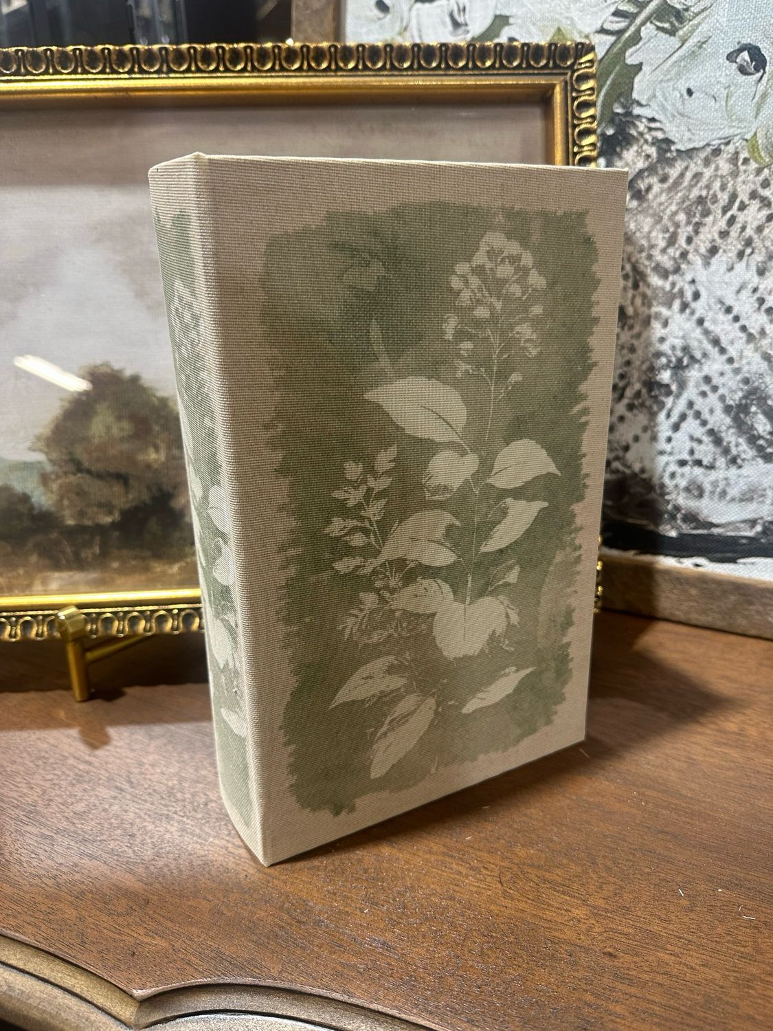 AB Lg Leaves Book Box 10.75x7x2.75