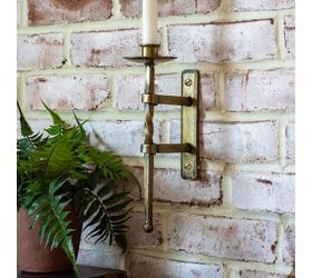 Pdg 10" Brass Wall Candle Holder